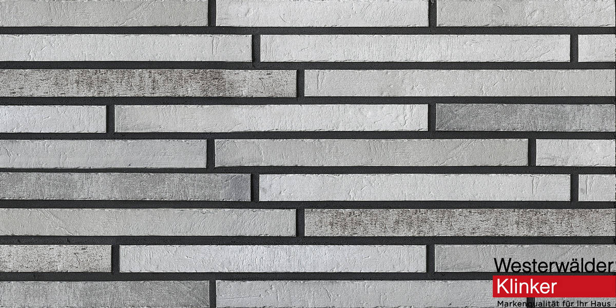 Клинкерная плитка WesterWaelder Klinker для фасада WK123 LONG GRAU, 468*40*10