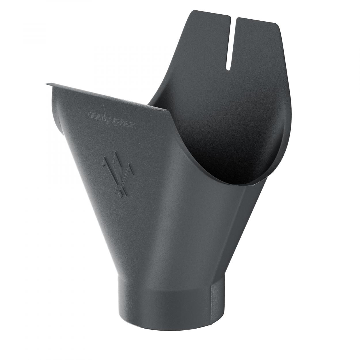 Воронка желоба металлическая Aquasystem 100/150 RR23matt (Серый Маренго матовый)