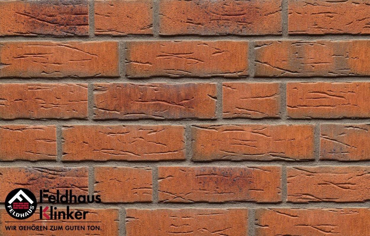 Клинкерная плитка Feldhaus Klinker R687NF14 sintra terracotta linguro, 240*71*14