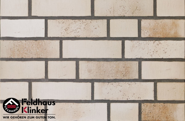 Кирпич клинкерный облицовочный Feldhaus Klinker K914DF "vario crema sabbia"