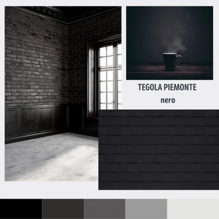Черепица битумная TEGOLA UNICA PIEMONTE Nero 362