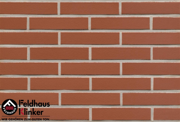 Кирпич клинкерный облицовочный Feldhaus Klinker K400DF "carmesi liso"