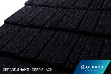 Композитная черепица GERARD SHAKE ЦВЕТ DEEP BLACK