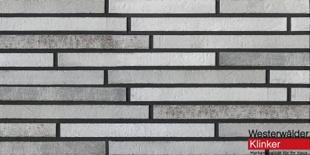 Клинкерная плитка WesterWaelder Klinker для фасада WK123 LONG GRAU, 468*40*10