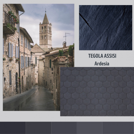 Черепица битумная TEGOLA ASSISI Ardesia 468