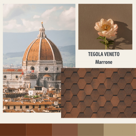 Черепица битумная TEGOLA UNICA VENETO Marrone 423