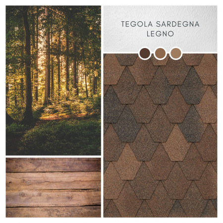 Черепица битумная TEGOLA UNICA SARDEGNA Legno 427