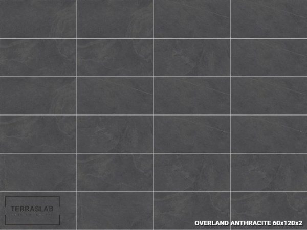 Плитка Overland ANTHRACITE для террас, TERRASLAB, 60x120x2 см