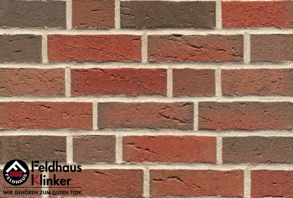 Кирпич клинкерный облицовочный Feldhaus Klinker K689WDF "sintra ardor"